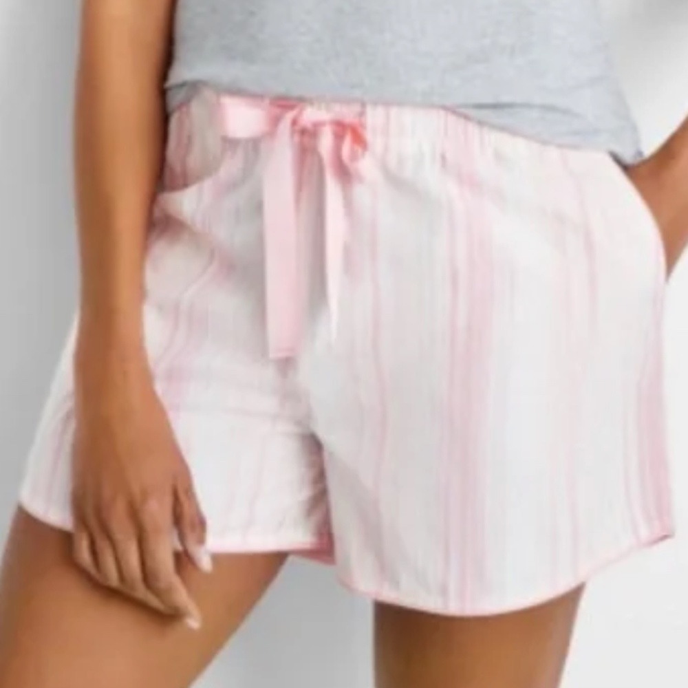 State of Day Women's Striped Poplin Boxer Sleep Shorts